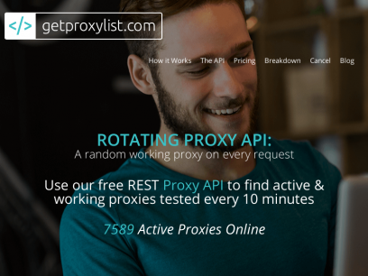 GetProxyList | Free Proxy API Service | REST Proxies API