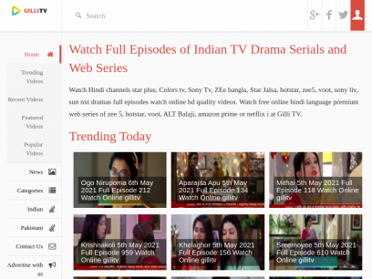 Watch Full Episodes of Indian TV Drama Serials and Web Series gillitv