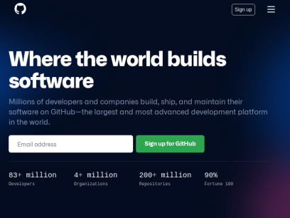 GitHub: Where the world builds software · GitHub