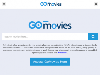 GoMovies - Watch Full HD 2020 Movies on GoMovies123