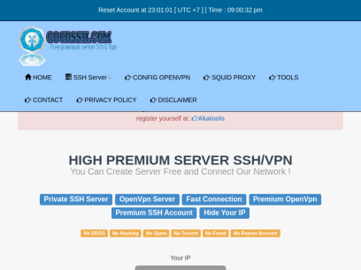 Premium Ssh and Vpn | Goodssh.com