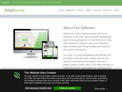 
	GotSoccer - Our Software - Your Journey

