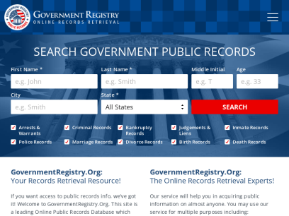 Search Government Public Records