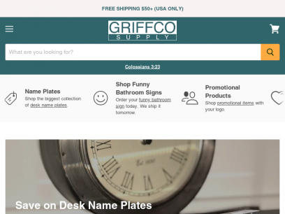 Griffco Supply - Desk Name Plates, Custom Promotional Products &amp; more.