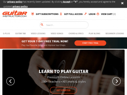 Guitar Tabs, Online Guitar Video Lessons, Songs, Scales, Chords, Jam Tracks, and More! - Guitar Instructor