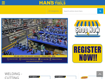 HANS INFINITE TOOLS | Your Tool Store Specialist • Hardware Store