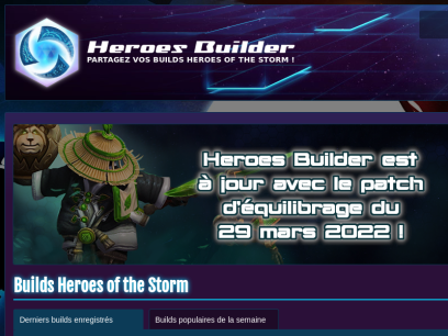 Heroes Builder : Partagez vos builds de Heroes of the Storm !