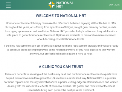 National HRT - Top Rated Hormone Replacement Clinic in the USA
