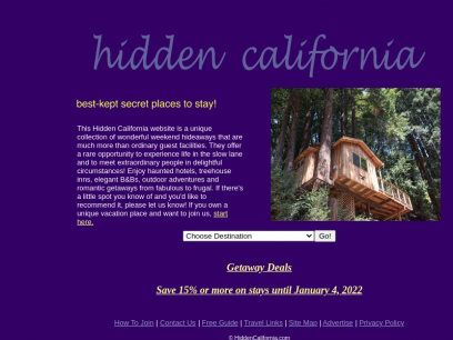 Hidden California's Best-Kept Secret Places To Stay