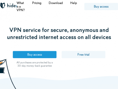 VPN service for secure, anonymous and unrestricted internet access on all devices: fast servers, free access, download the VPN app — hidemy.name