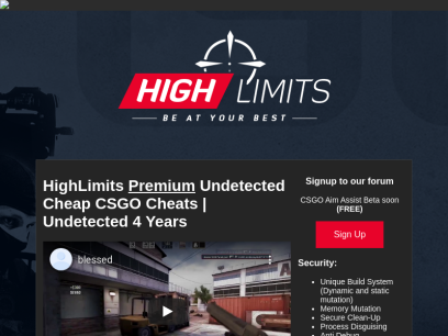 HighLimits.net - Safest Premium CSGO Cheats | Undetected 4 Years