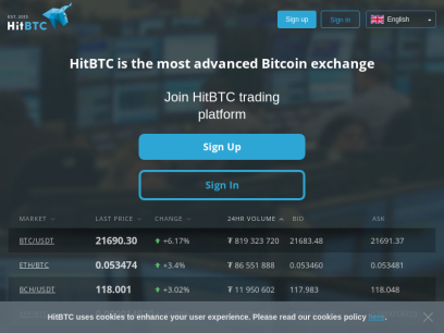 Bitcoin Exchange: Bitcoin, Ethereum, EOS, Zcash / HitBTC