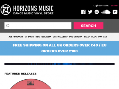 
  Horizons Music - Dance Music Vinyl Store
  
