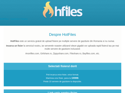 HotFiles - Gazduire fisiere