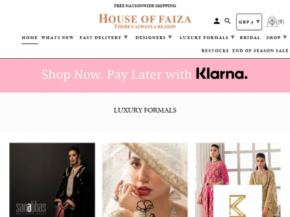 House of Faiza | Pakistani Designer Dresses &amp; Clothing Brands