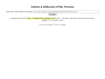 Sites like htmlpreview.github.io &
        Alternatives