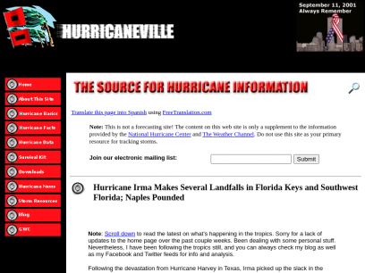 Welcome To Hurricaneville--The Place To Go For Hurricane Information