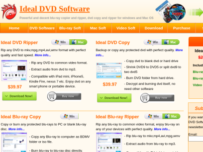 Stable Blu-ray dvd copier &amp; ripper and dvd converter software for windows and mac - Ideal DVD Software