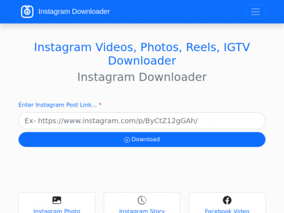 Instagram Downloader : Download Instagram Videos &amp; Photos