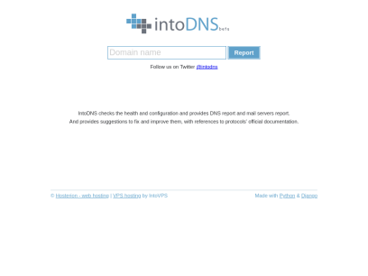 intoDNS: checks DNS and mail servers health