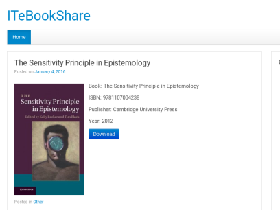 ITeBookShare | IT eBook Share &#8211; Free IT eBook Download.PDF,CHM,ePub,djvu