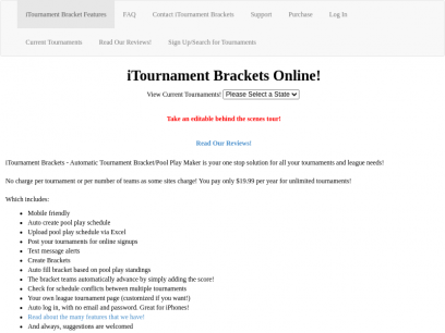 
	Online Tournament Brackets -- Automatic Tournament Bracket Maker
