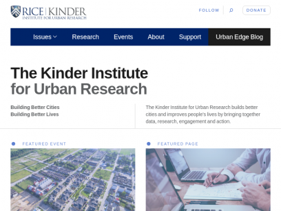 The Kinder Institute for Urban Research |