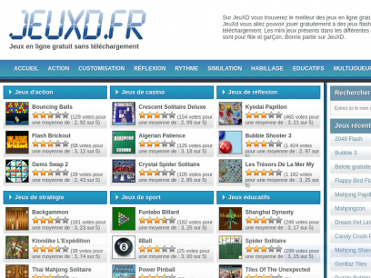 JeuXD.fr Jeux en ligne gratuit sans téléchargement en plein écran