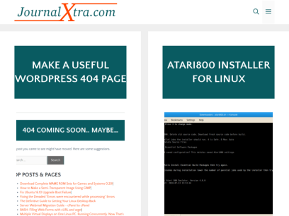 JournalXtra &middot; Linux, WordPress, Genesis and other Techie things.