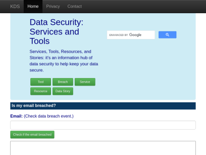 
	Data Security: Service and Tool
