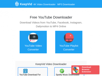 KeepVid: YouTube Downloader, Download Video from YouTube, Facebook, Instagram to MP4 Online