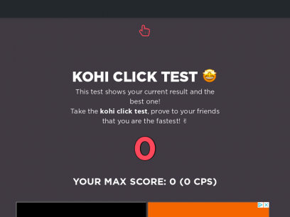 Kohi Click Test - Best CPS Test!