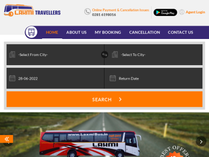 
	Online Bus Ticket Booking, Book Bus Tickets | Laxmi Travels
