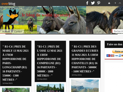 le blog de wolni (gratuit) - Pronostics courses chevaux.