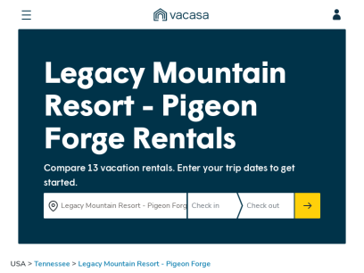Legacy Mountain Resort Cabin Rentals | Professionally Cleaned | Vacasa