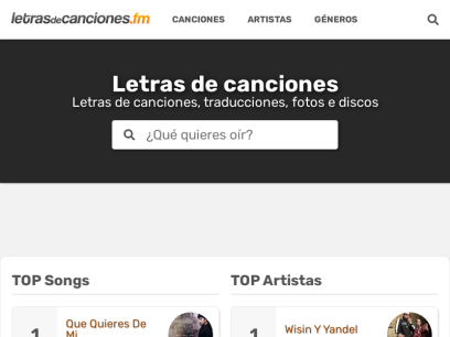 Sites like letrasdecanciones.fm &
        Alternatives