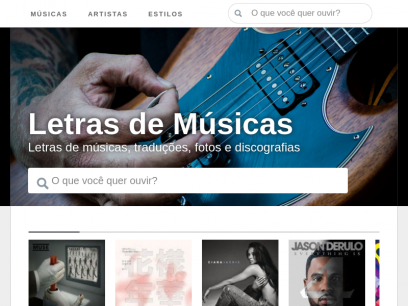 Letras de músicas, traduções, fotos e discografias | Letras de Músicas FM