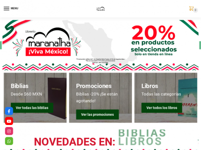 Librería Maranatha &#8211; La mejor tienda en línea para adquirir Biblias y libros cristianos en todo México con promociones especiales