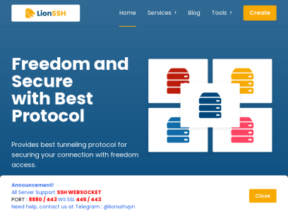 LionSSH | Free OpenVPN, WireGuard, SSH, and Shadowsocks Account