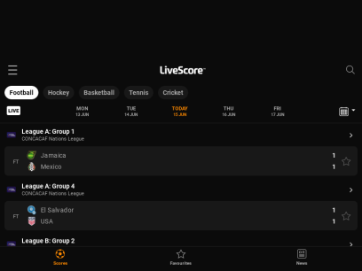 LiveScore | Live Football Scores, Fixtures &amp; Results