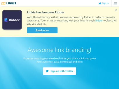 Linkis.com - Brand shared links with your info