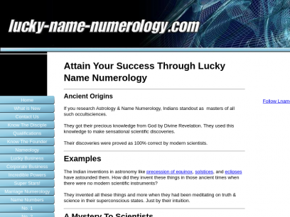 Lucky Name Numerology