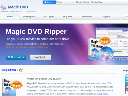 Magic DVD Ripper - rip DVD to hard drive or blank DVD