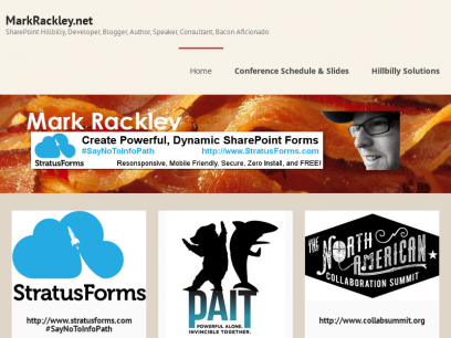 MarkRackley.net &#8211; SharePoint Hillbilly, Developer, Blogger, Author, Speaker, Consultant, Bacon Aficionado