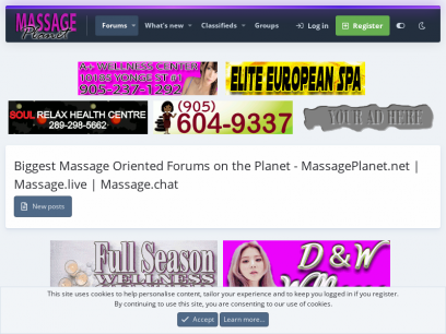 Biggest Massage Oriented Forums on the Planet - MassagePlanet.net | Massage.live | Massage.chat