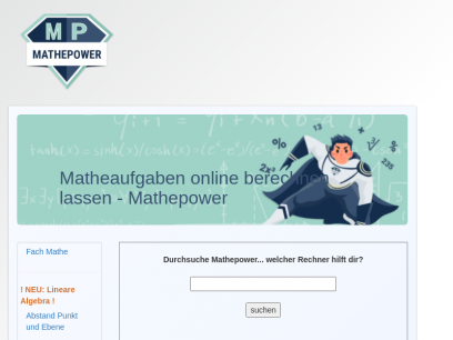 
Deine Matheaufgaben online berechnen lassen - Mathepower
