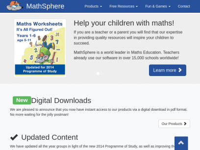 MathSphere Maths Worksheets