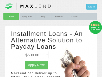 
	Alternative Payday &amp; Short-Term Installment Loans - Loans Up To $3,000 |MaxLend

