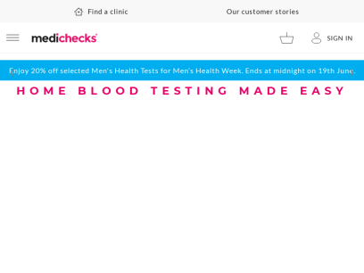 Private Blood Tests &amp; Home Health Checks From Medichecks