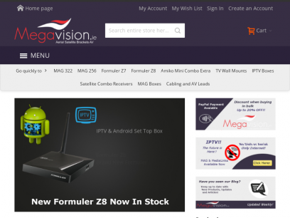 Megavision - Free To Air Tv Ireland, Saorview &amp; Insallation|Shop now|